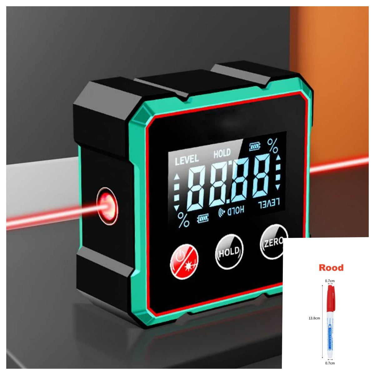 Magnetischer digitaler Winkelmesser mit elektronischem Laser