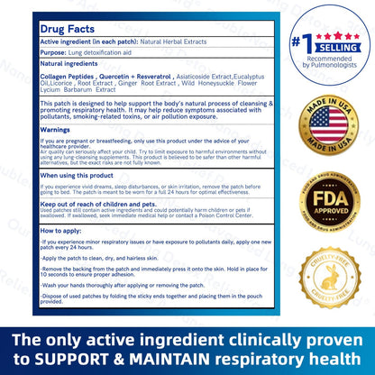 🏅FDA Approved|USA DoubleNano COPD Relief Patch (💝 Cough, wheezing, shortness of breath, sputum, stuffy nose, bronchitis, bronchitis, allergy symptoms, lung discomfort)