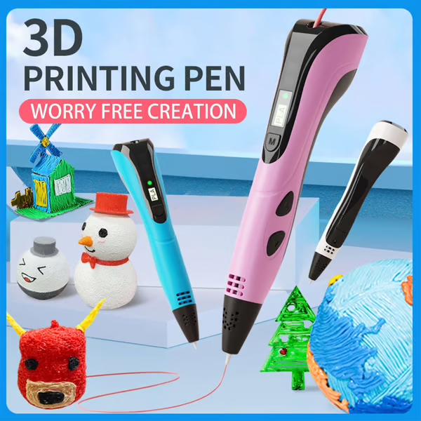 🎁Neuer 3D-Druckstift, 3D-Stift-Set für Kinder, mit LCD-Display und PLA-Filament