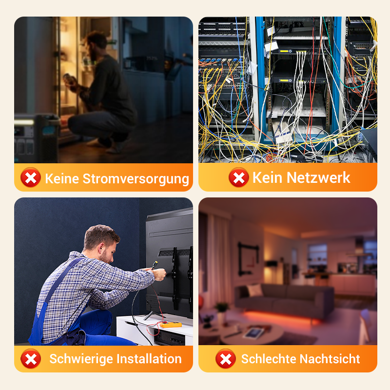 💥Drahtlose hochauflösende Nachtsicht-Überwachungskamera