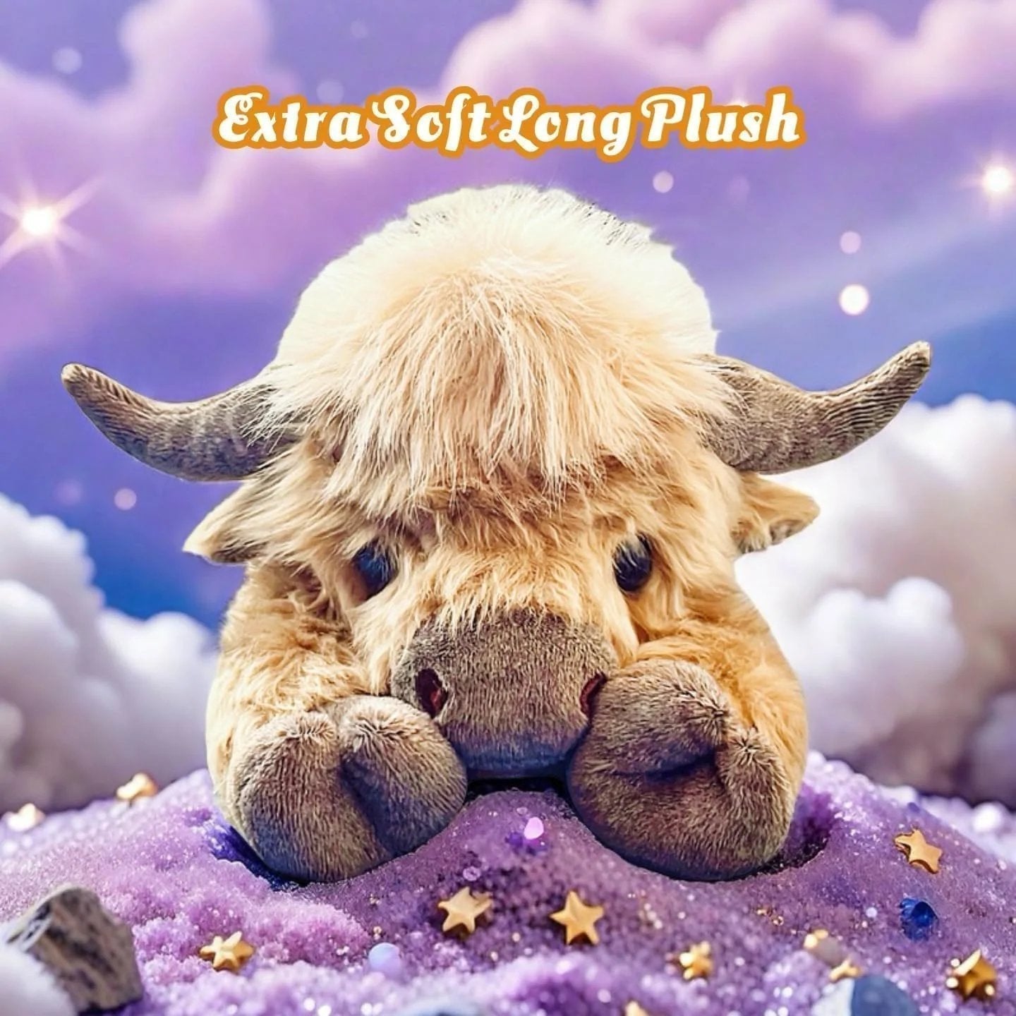 Weihnachtsgeschenk Speelgoed 🐂🎁  Schattig Bildverhaal Hoogland Koe Knuffel Speelgoed