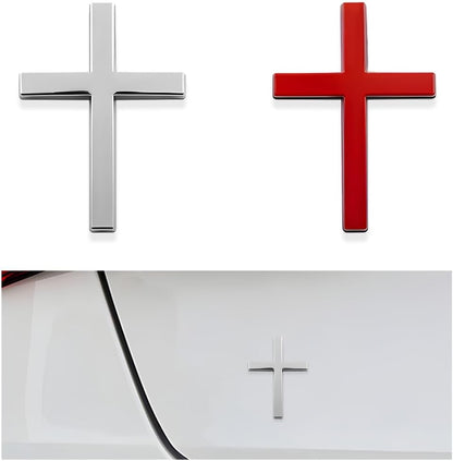Kaufe 1 erhalte 1 gratis🚗✝️ Metallischer 3D-Kreuz-Aufkleber zur Selbstklebung für Kratzer am Auto