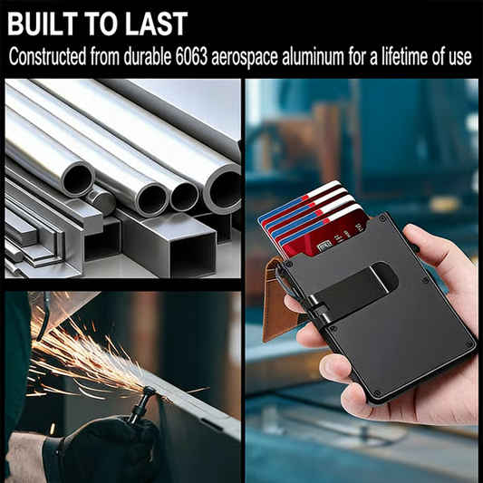 Das ultimative Smart-Pop-Up-Portemonnaie: Schlank, sicher und mit RFID-Schutz.