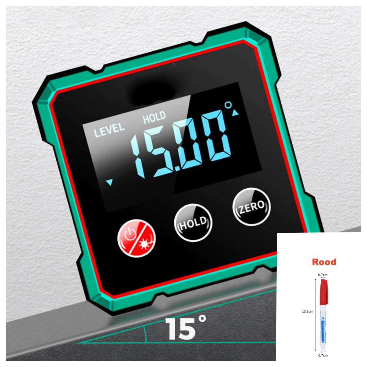 Magnetischer digitaler Winkelmesser mit elektronischem Laser