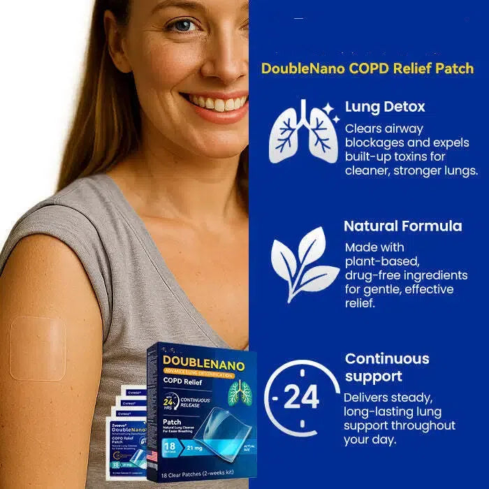 🏅FDA Approved|USA DoubleNano COPD Relief Patch (💝 Cough, wheezing, shortness of breath, sputum, stuffy nose, bronchitis, bronchitis, allergy symptoms, lung discomfort)