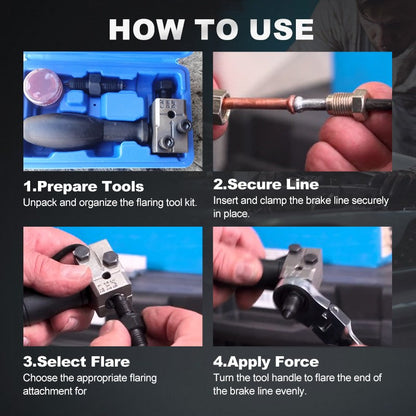 🔧 Professionelles Bremsleitungsbördelwerkzeug-Set – Universell passend für Autos, Lastwagen und Motorräder