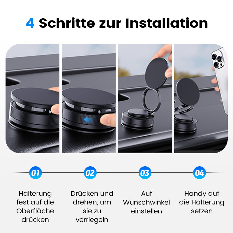 360° einstellbarer magnetischer Vakuum-Telefonhalter