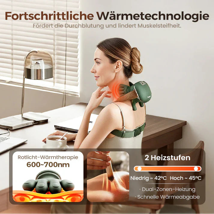🌲 Super Weihnachtsangebot:50% RABATT! 🌲 Der Beste Tragbare Nackenmassager – 3x mehr Entspannung! 💆