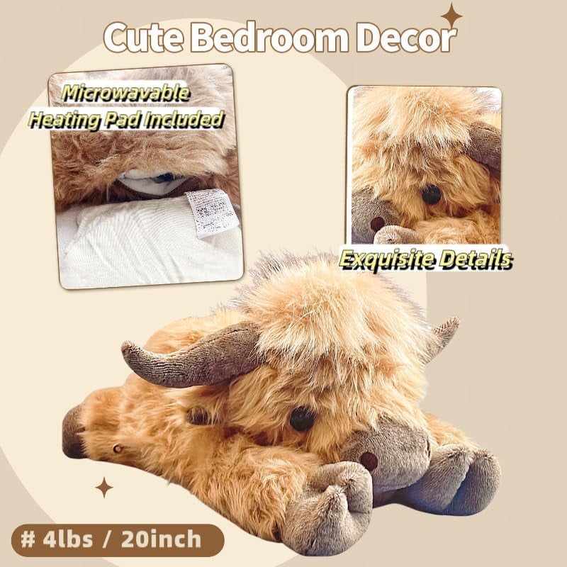 Weihnachtsgeschenk Speelgoed 🐂🎁  Schattig Bildverhaal Hoogland Koe Knuffel Speelgoed