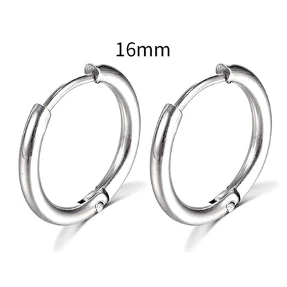 2022 Neue Einfache Edelstahl Gold Kleine Hoop Ohrringe für Frauen Männer Knorpel Ohr Piercing Schmuck Pendientes Hombre Mujer