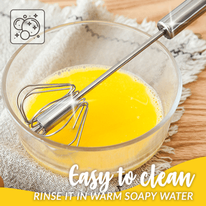 (🔥🎁2025 Neujahrsverkauf🎁 JETZT – 50 % RABATT) Halbautomatischer Schneebesen aus Edelstahl