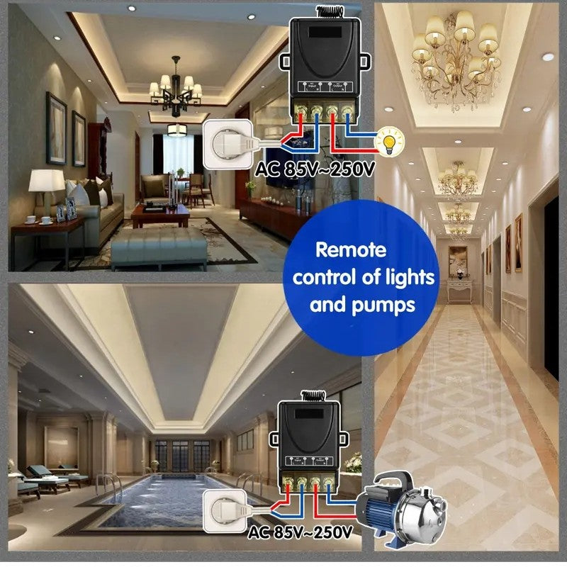 🔌🔥MEHR KAUFEN, MEHR SPAREN🔥✨ Drahtloser Fernbedienungsschalter & Empfänger-Kit - Einfache Installation mit 100m Reichweite für Licht und Elektrogeräte 🏠💡