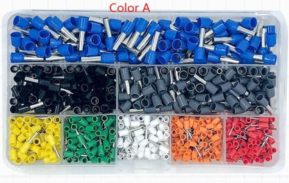 jeu d'outils de sertissage à cliquet pour cosses de câble.