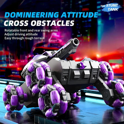 📢📢50% RABATT!!! 🎅🚗 Ferngesteuerter sechsrädriger Panzer - transformierbar für die Schlacht 🎮 Kostenloser Versand✈️