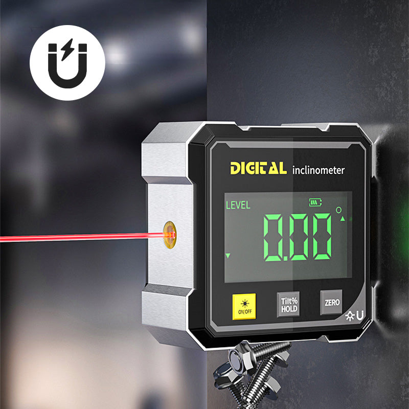 💥 50 % SPAREN! Magnetischer 4-Seiten-Winkelmesser mit Laser – Nur für kurze Zeit 🛠️