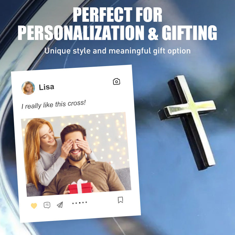 Kaufe 1 erhalte 1 gratis🚗✝️ Metallischer 3D-Kreuz-Aufkleber zur Selbstklebung für Kratzer am Auto