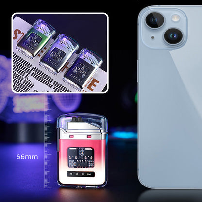 🔥⚡Wiederaufladbares, windfestes Feuerzeug mit Digitalanzeige und Pulsfunktion