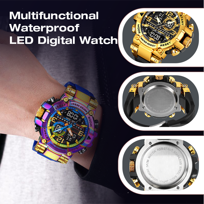 🔈🔈Zeitlich begrenztes Angebot: 50 % RABATT⌚Multifunktionale wasserdichte digitale LED-Uhr