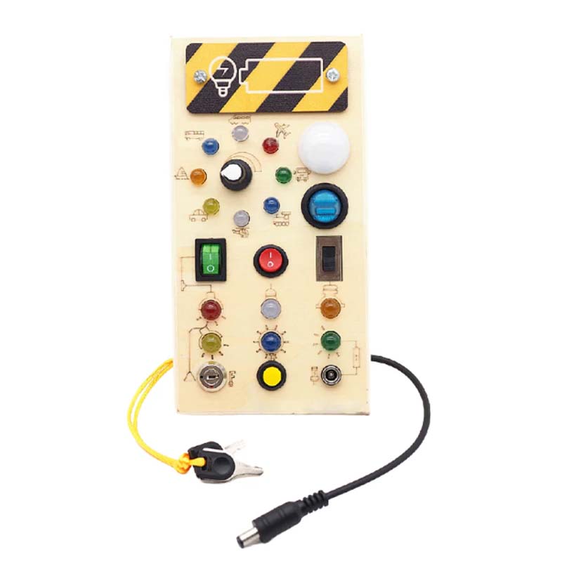 Holz beschäftigtes Brettspielzeug mit LED-Lichtern