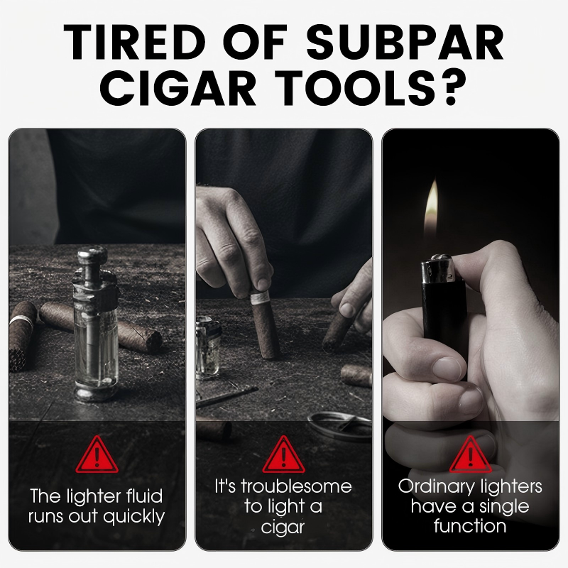 Winddichte & multifunktionale tragbare Zigarren Feuerzeug