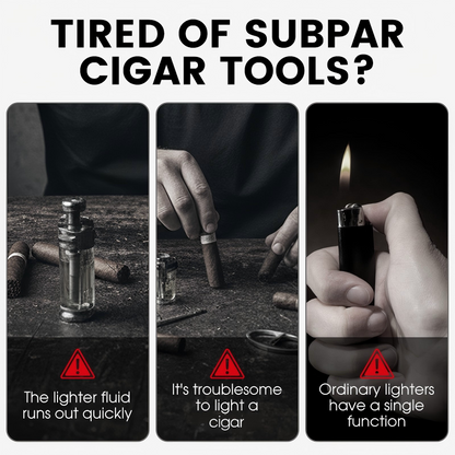 Winddichte & multifunktionale tragbare Zigarren Feuerzeug