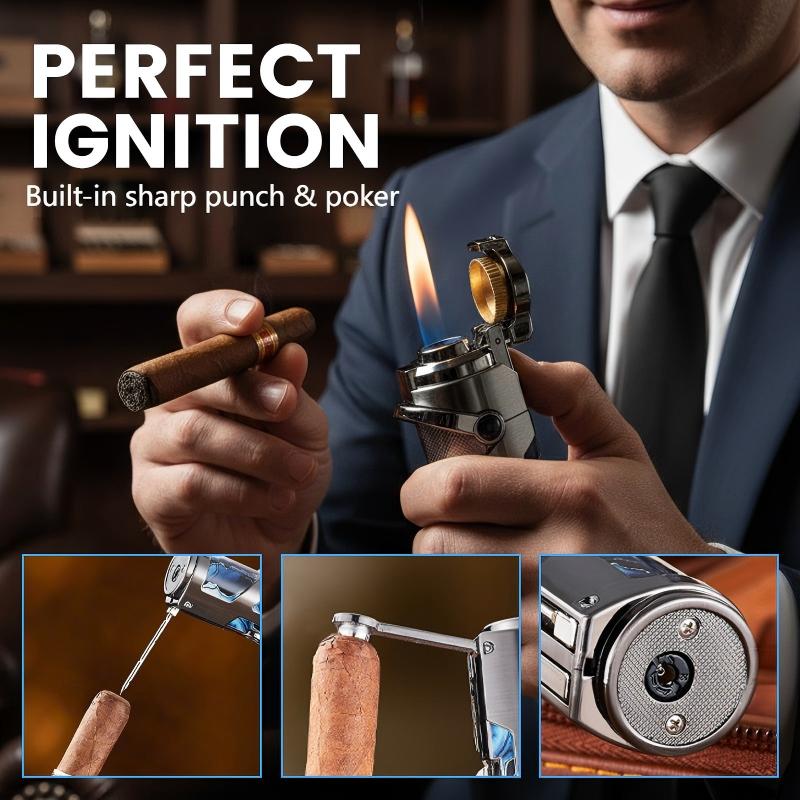Winddichte & multifunktionale tragbare Zigarren Feuerzeug