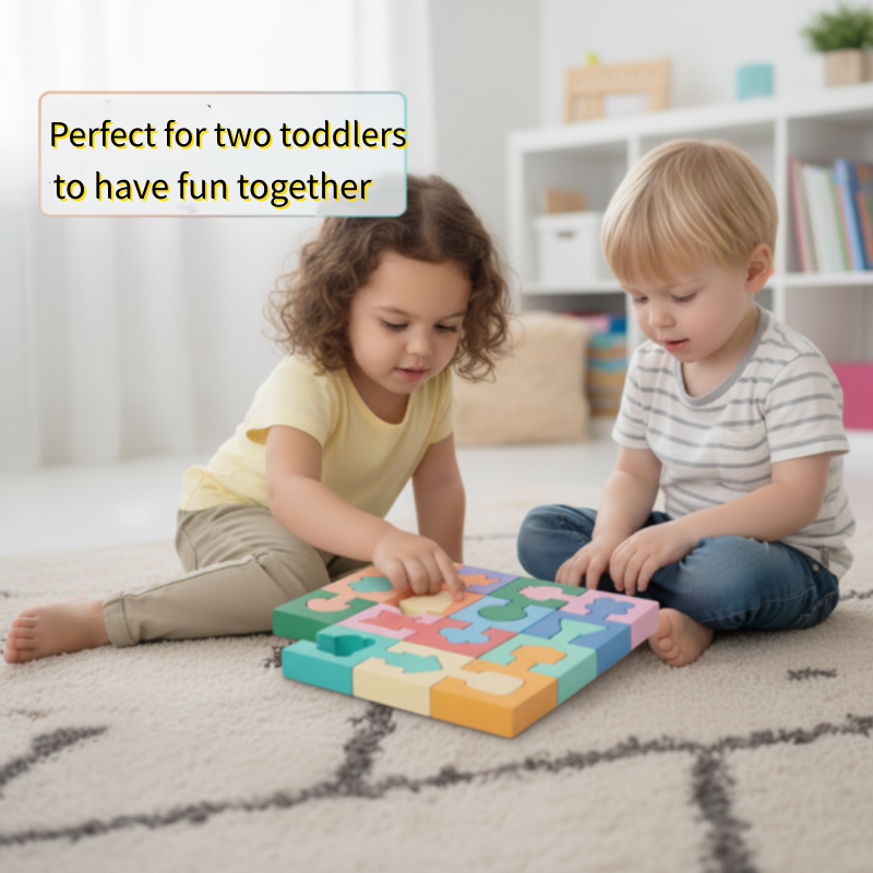 🔥Solange der Vorrat reicht 50 % Rabatt!🎉Geometrisches Holzpuzzle zum Zuordnen für Kleinkinder