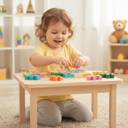 🔥Solange der Vorrat reicht 50 % Rabatt!🎉Geometrisches Holzpuzzle zum Zuordnen für Kleinkinder