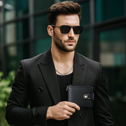 Vintage-Geldbörse mit Reißverschluss