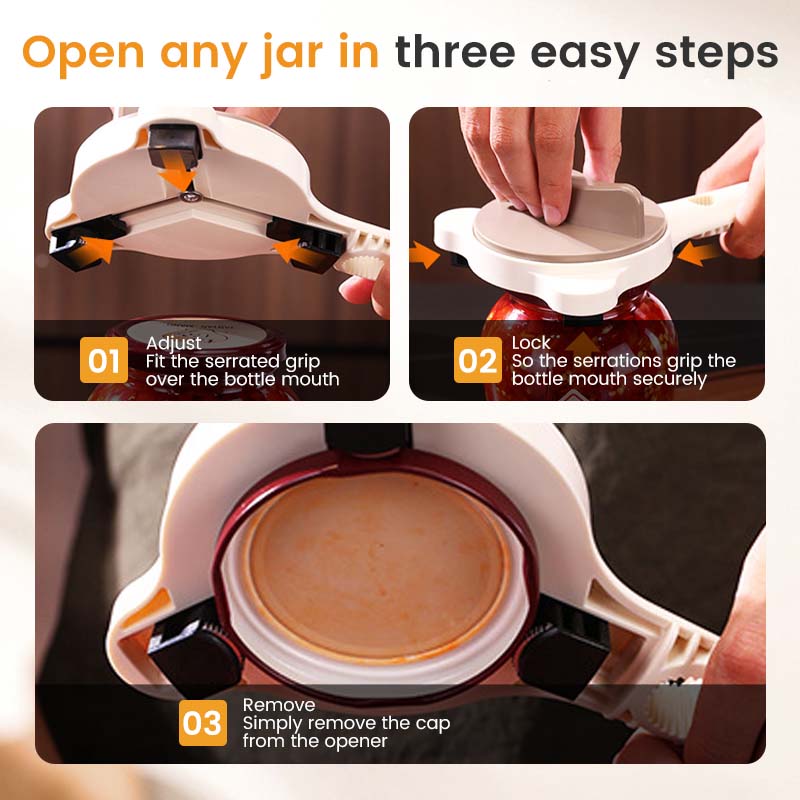 4-in-1 Multifunktionaler, müheloser Glasöffner