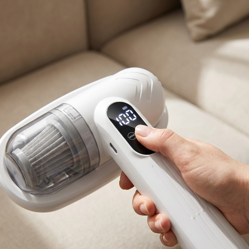 Bettstaubsauger mit UV-C-Licht