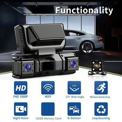 👨‍🍳 Neu für 2026 – 50 % Rabatt! 🥘 4-Kanal-Dashcam mit WLAN und Nachtsicht – Front-, Innenraum- und Rückfahrkamera in 1080p HD! 🚗📹